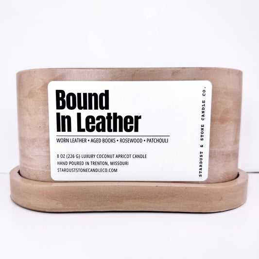Bound In Leather Candle