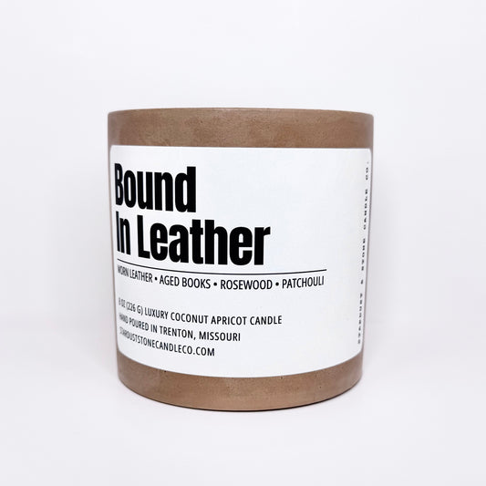 Bound In Leather Candle