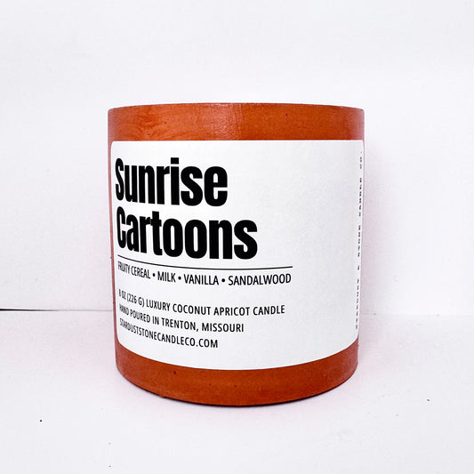 Sunrise Cartoons Candle